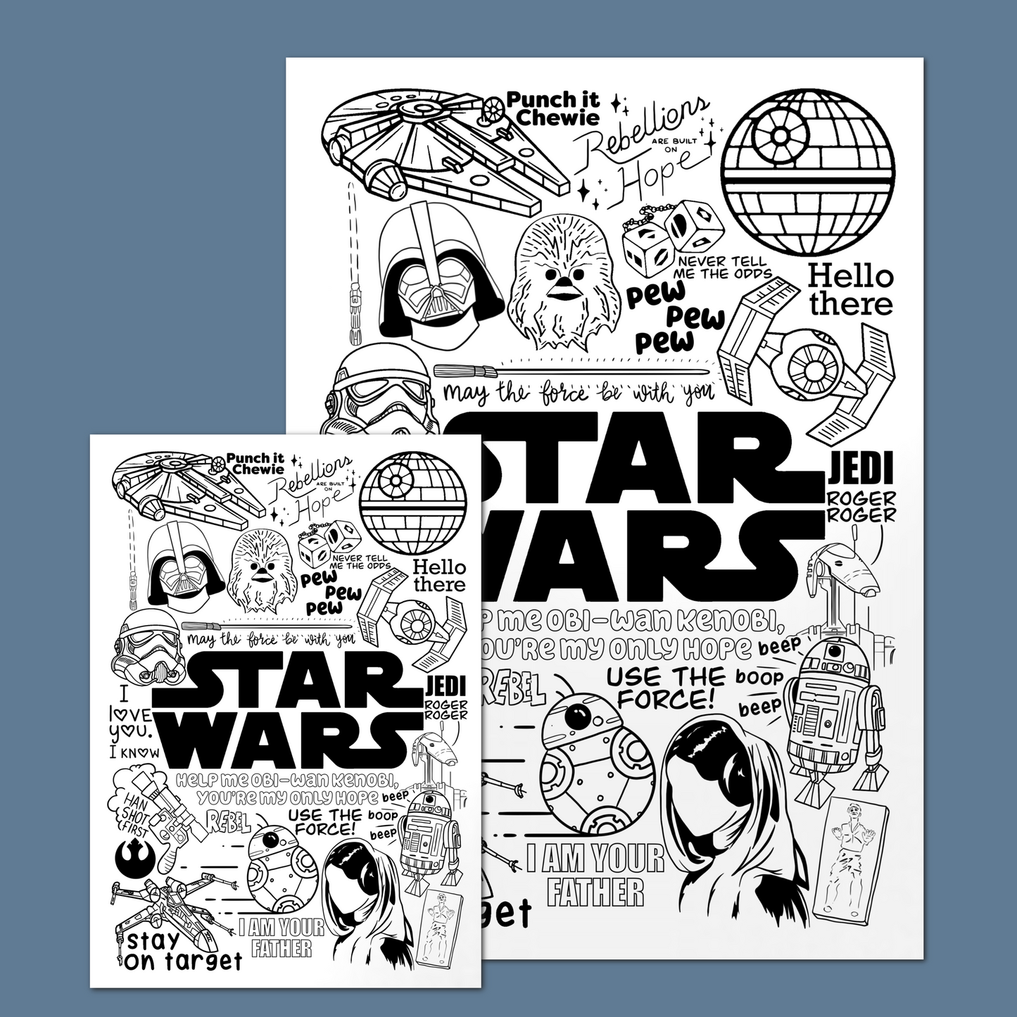 Star Wars Doodle Print