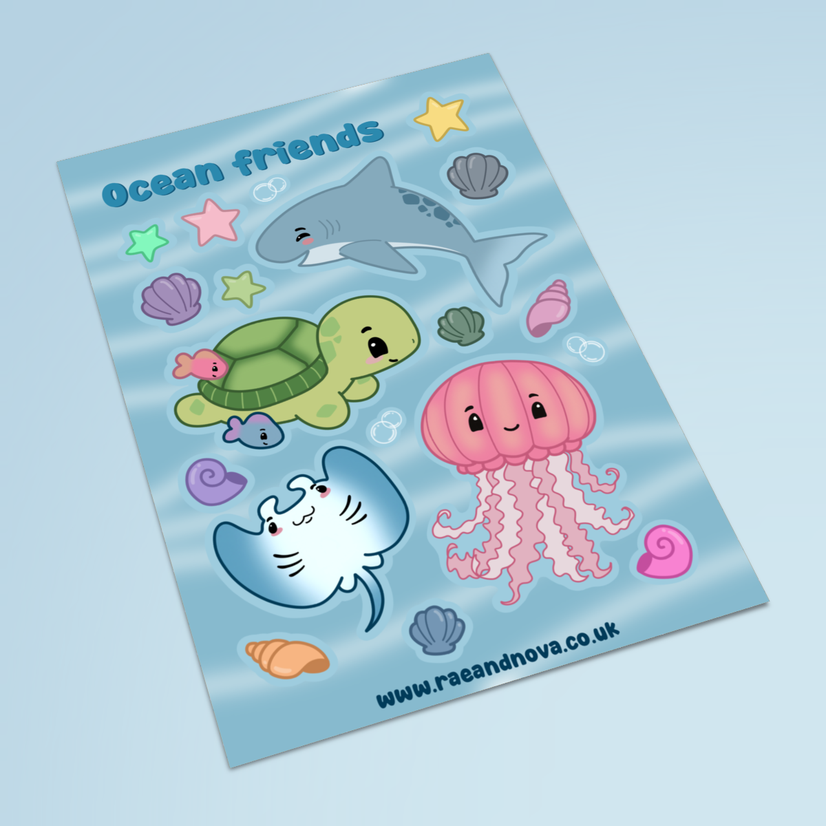 Ocean Friends Sticker Sheet