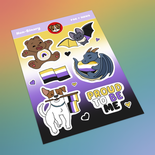 Non-Binary Pride Sticker Sheet