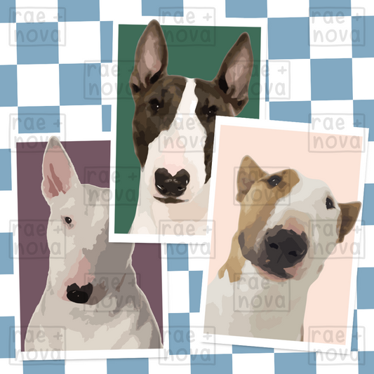 Bull Terrier Portrait Art Print