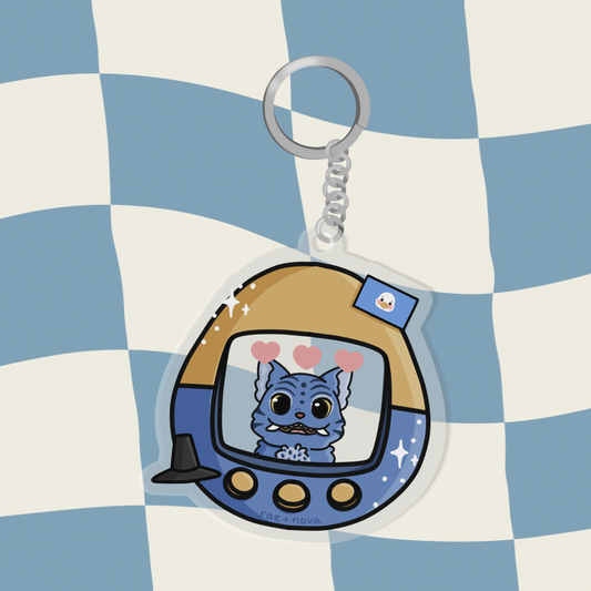 Acrylic Tamagotchi Keyring - Derpy