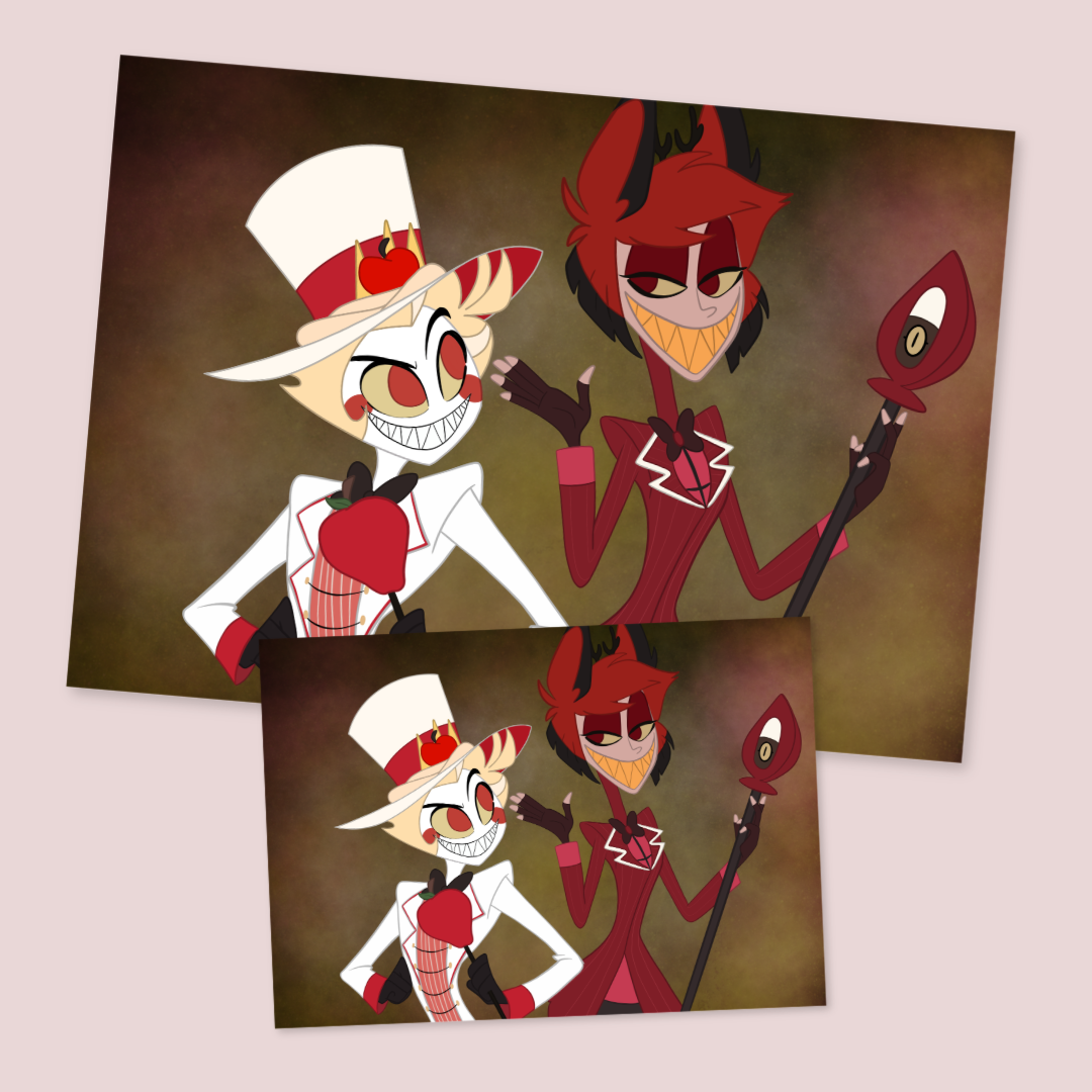 Alastor and Lucifer Hazbin Art Print