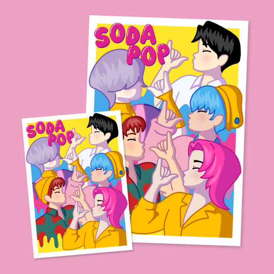 Saja Boys Soda Pop Art Print