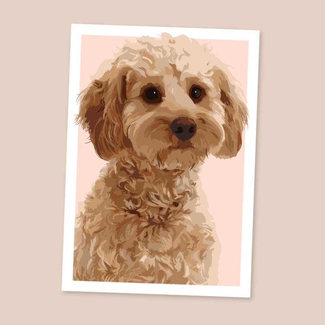 Cockapoo Portrait Art Print