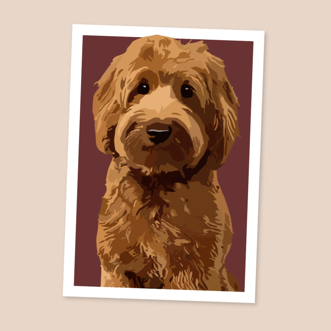 Cockapoo Portrait Art Print