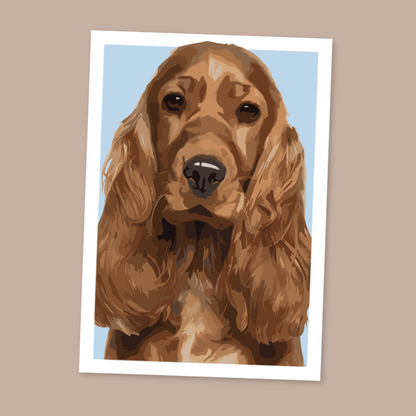 Cocker Spaniel Portrait Art Print