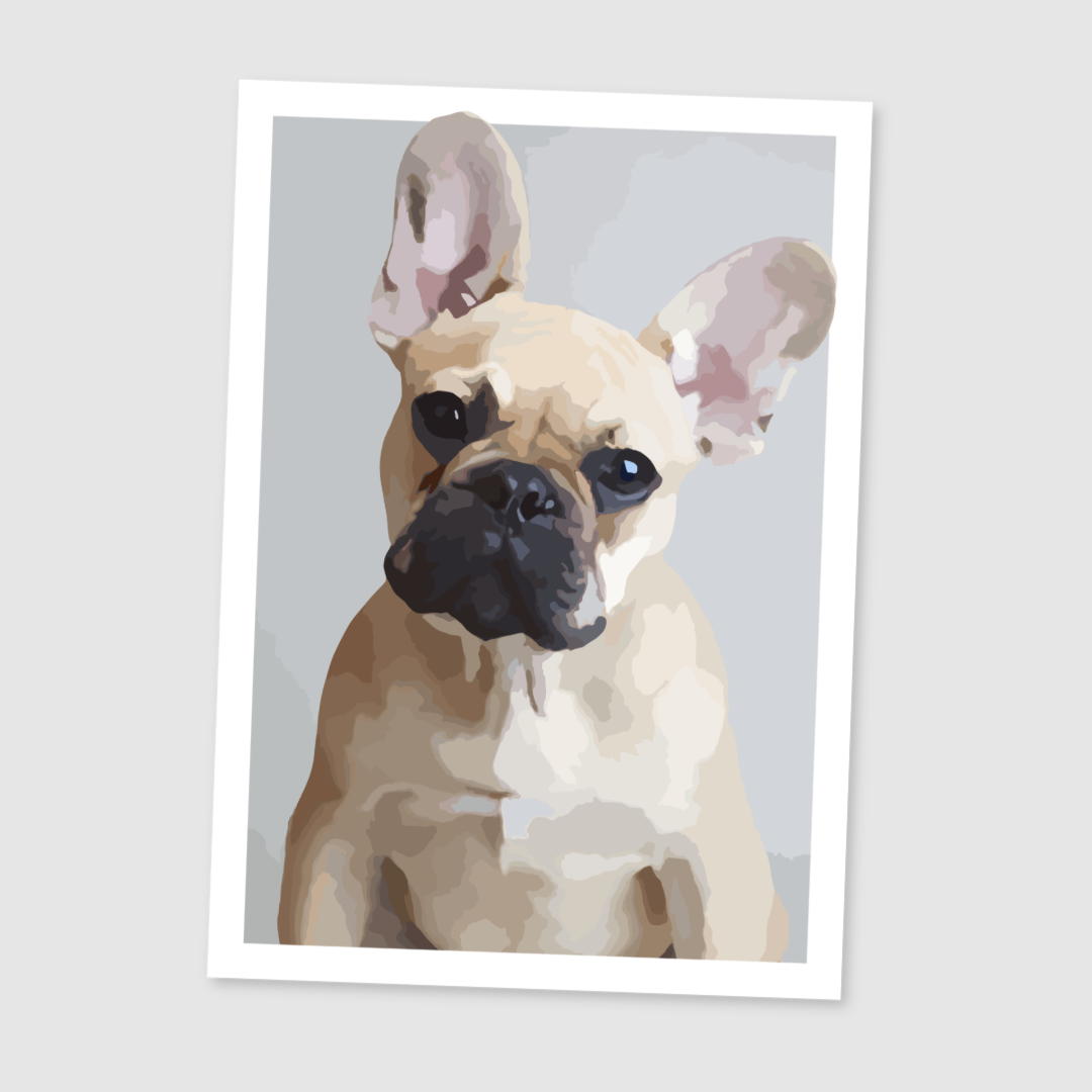 French Bulldog Portrait Art Print
