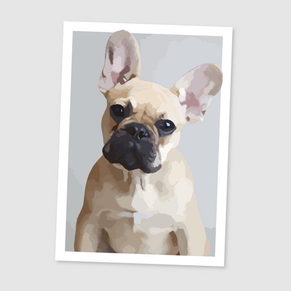 French Bulldog Portrait Art Print