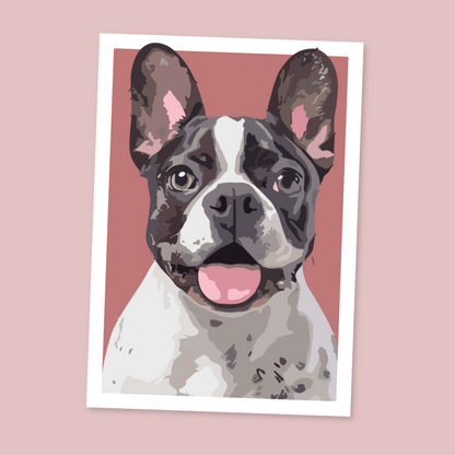 French Bulldog Portrait Art Print