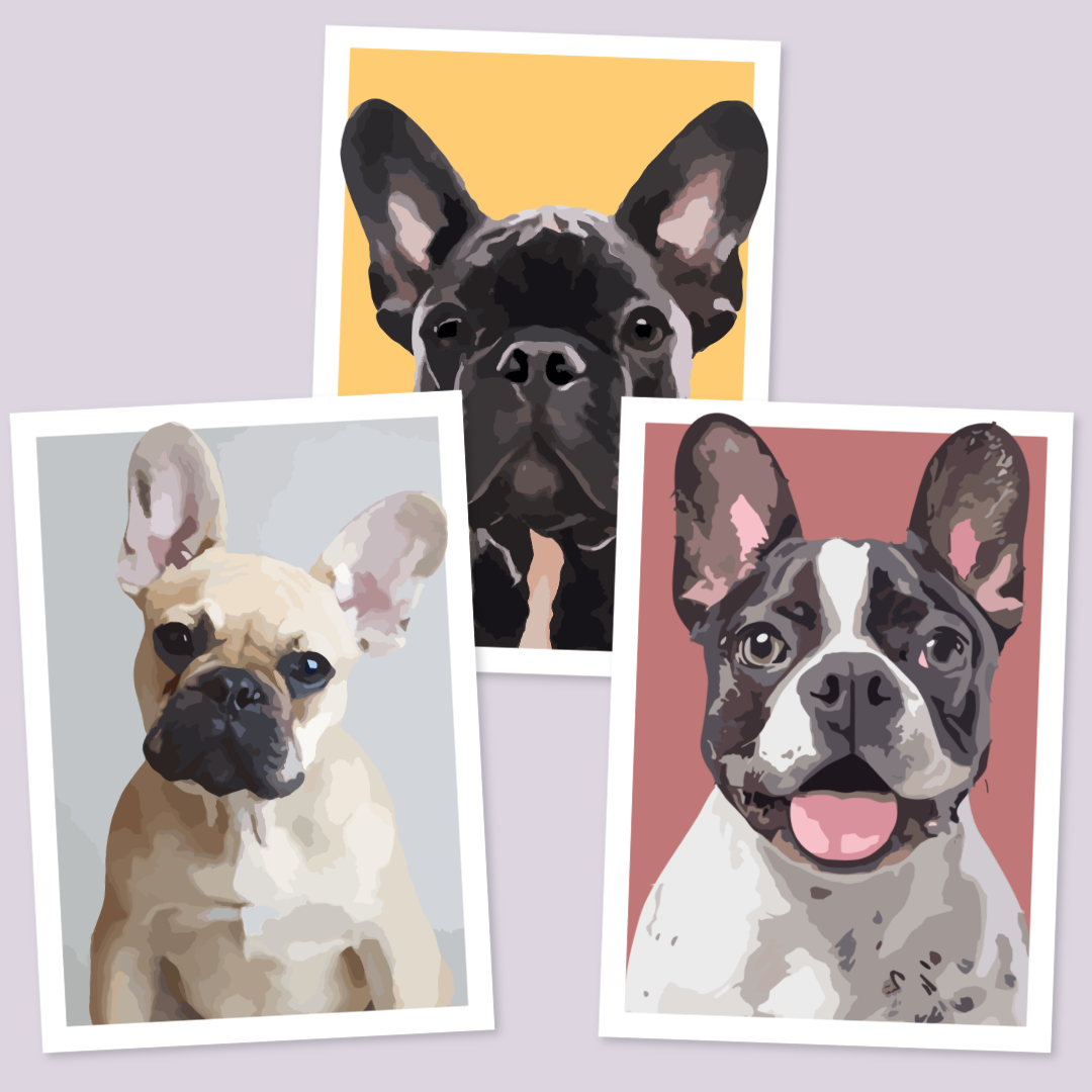 French Bulldog Portrait Art Print