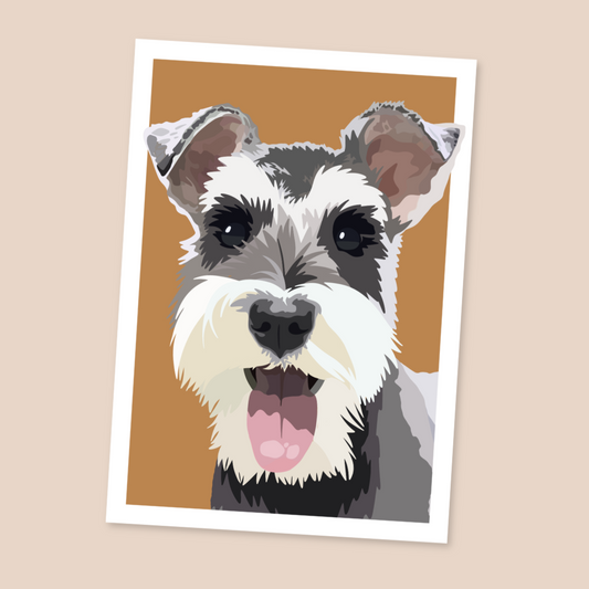 Schnauzer Portrait Art Print