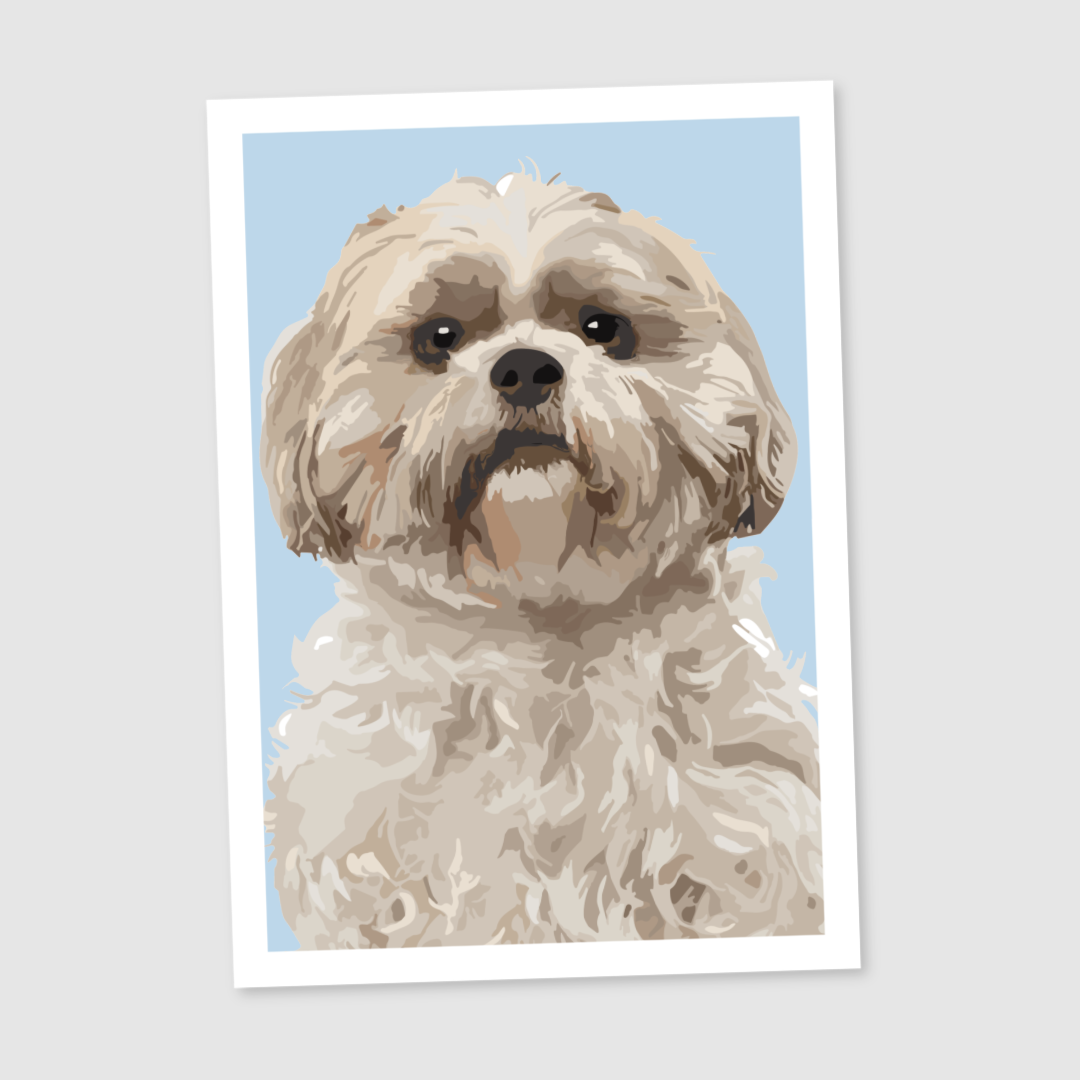 Shih Tzu Portrait Art Print