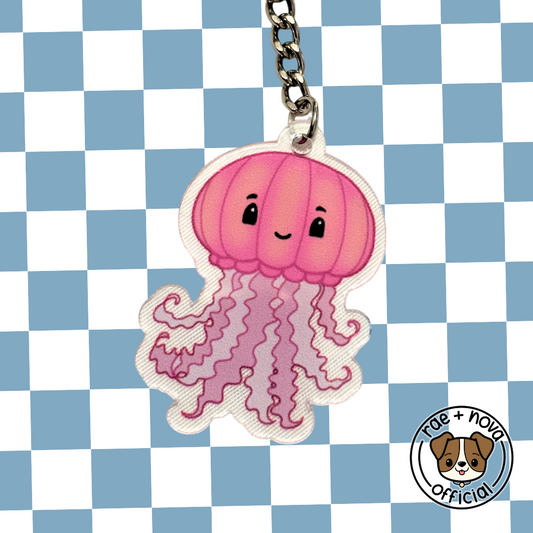 Jellyfish Keyring