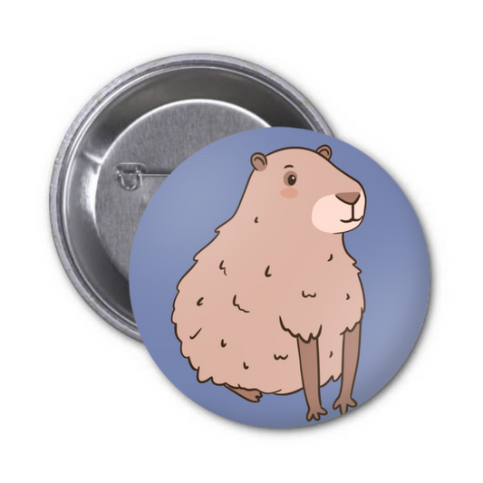 Capybara Button Badge