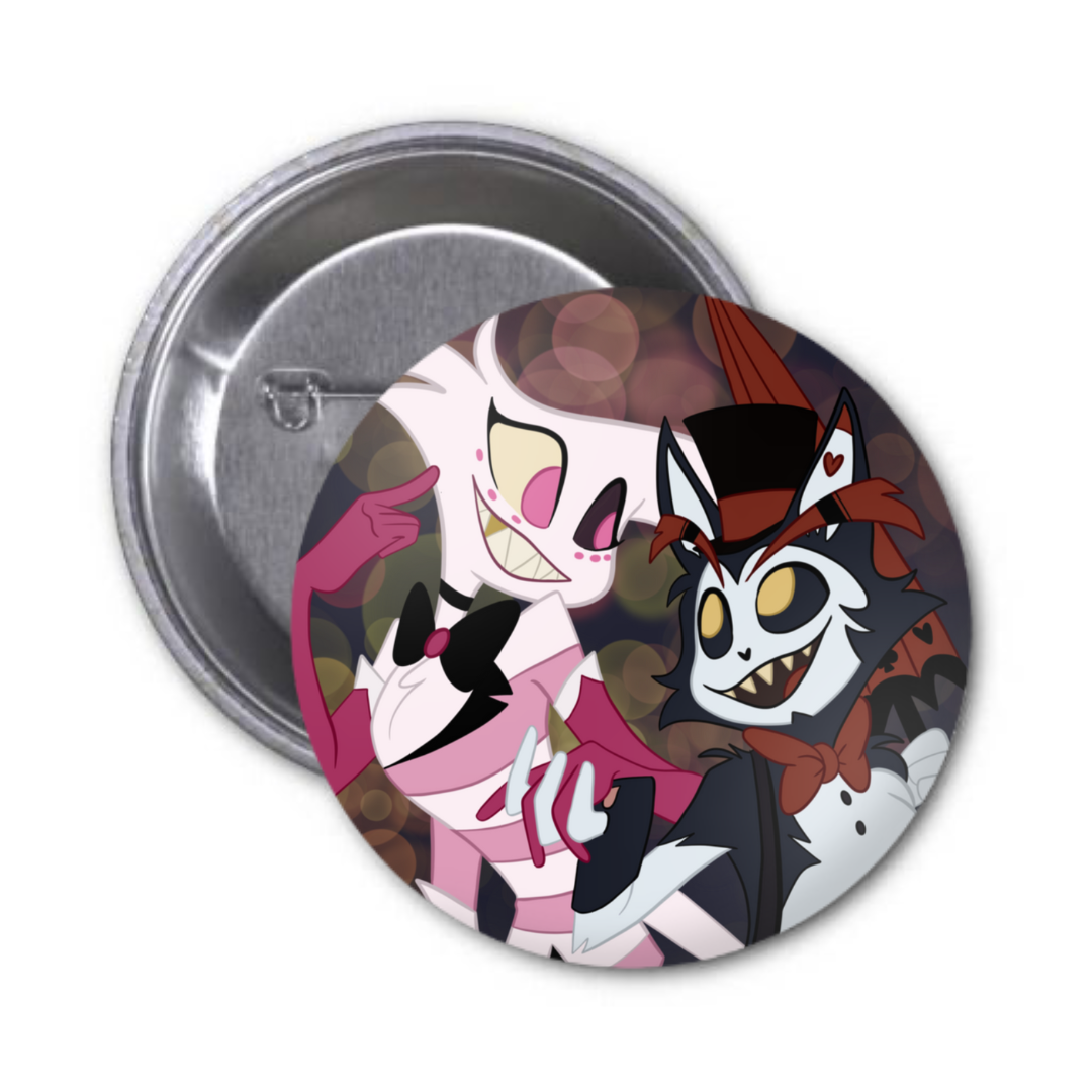 Angeldust and Husk Button Badge