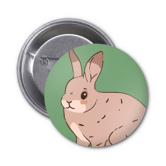 Rabbit Button Badge