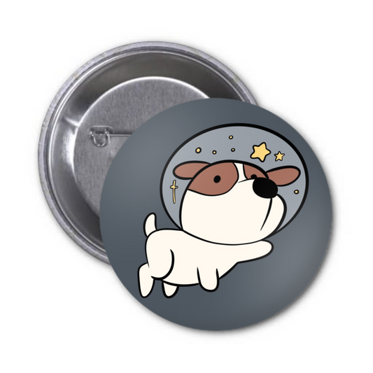 Space Dog Button Badge