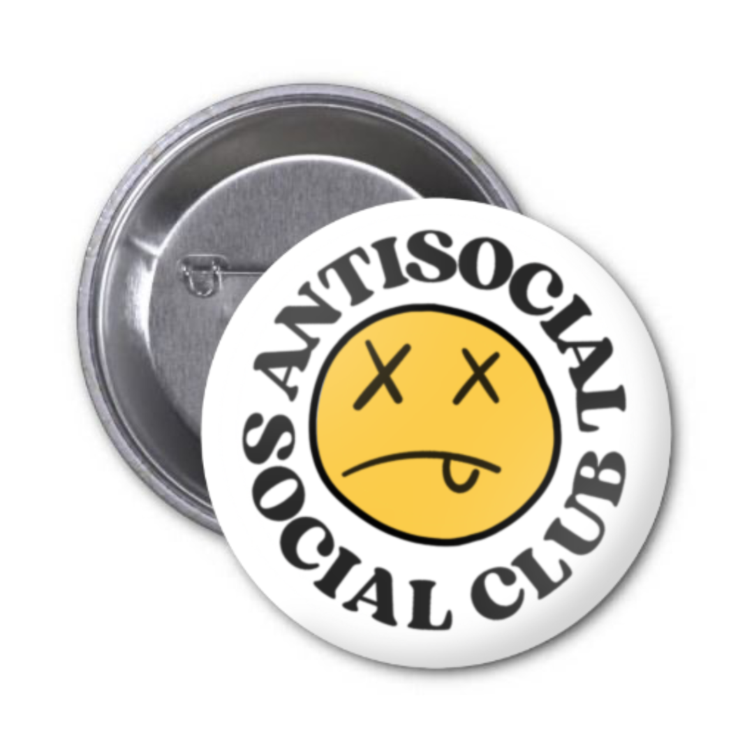 Antisocial Social Club Button Badge
