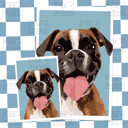 Boxer Portrait Art Print