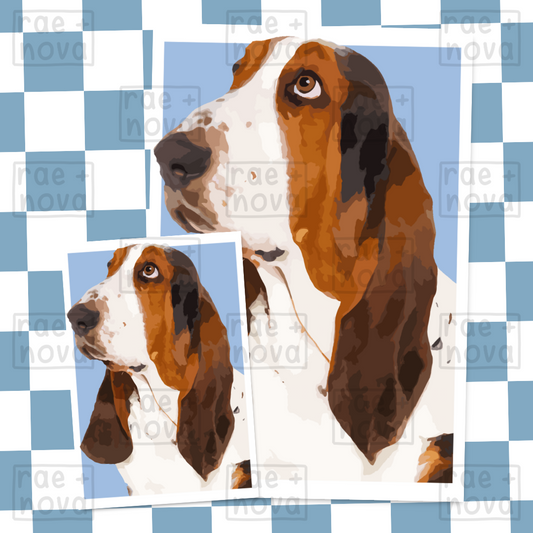 Basset Hound Portrait Art Print