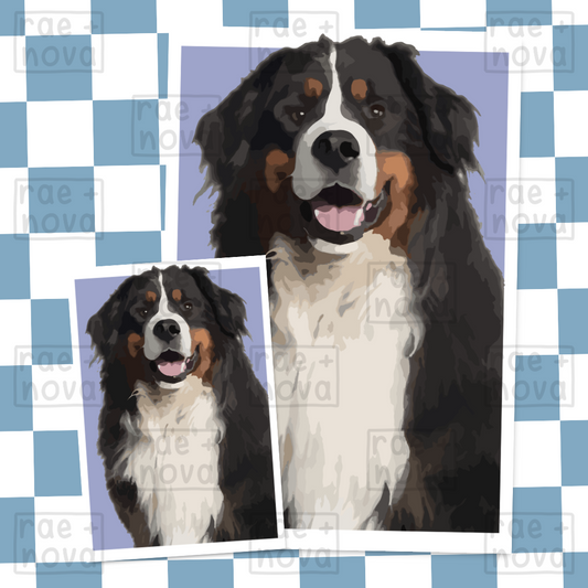 Bernese Mountain Dog Portrait Art Print