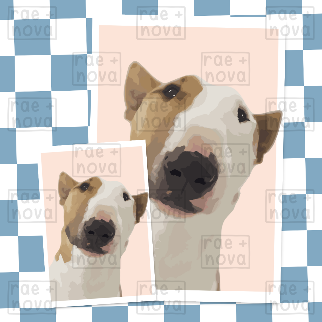 Bull Terrier Portrait Art Print
