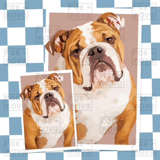 Bulldog Portrait Art Print