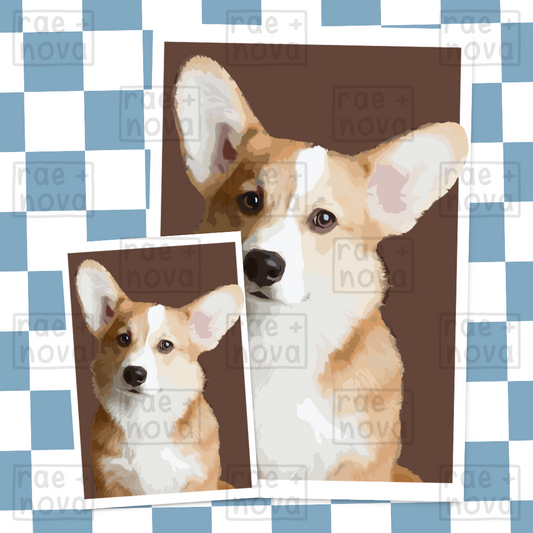Corgi Portrait Art Print