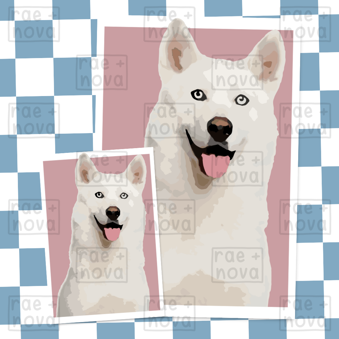 Husky Portrait Art Print