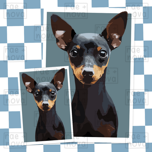 Pinscher Portrait Art Print