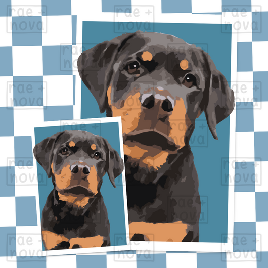 Rottweiler Portrait Art Print