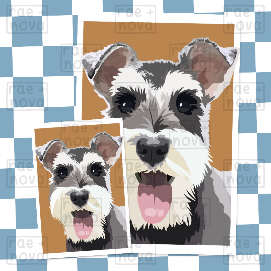 Schnauzer Portrait Art Print