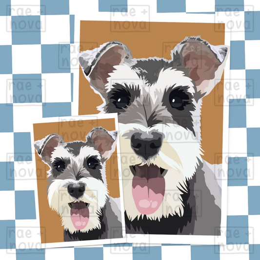 Schnauzer Portrait Art Print