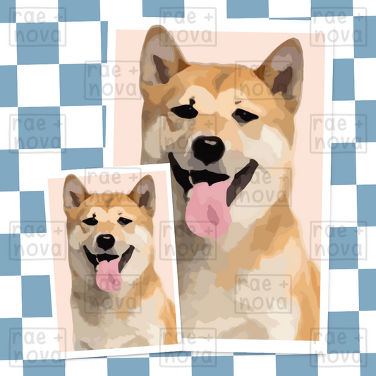 Shiba Inu Portrait Art Print