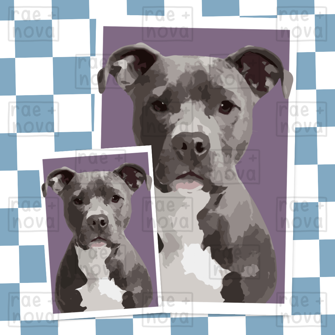 Staffordshire Bull Terrier Portrait Art Print
