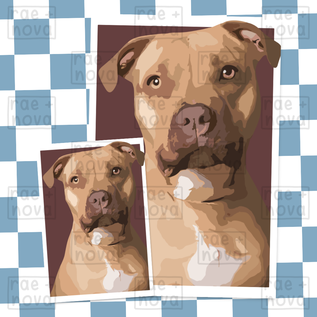 Staffordshire Bull Terrier Portrait Art Print