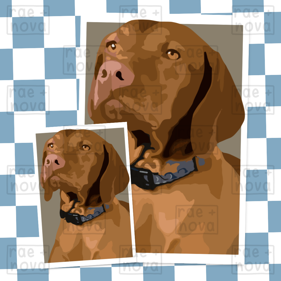Vizsla Portrait Art Print