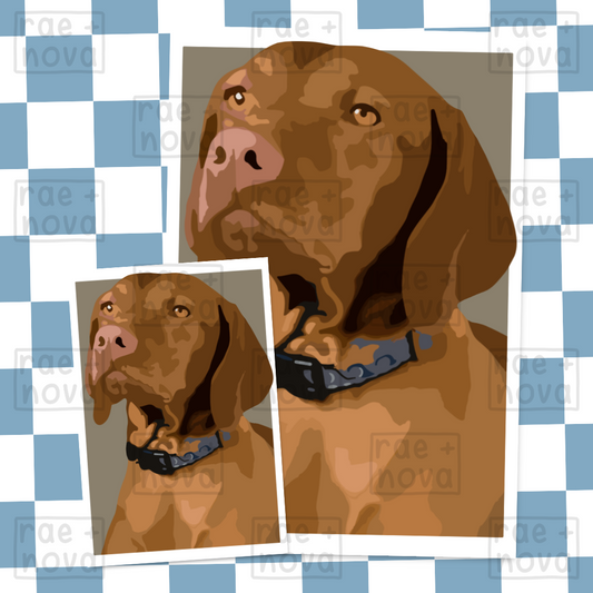 Vizsla Portrait Art Print