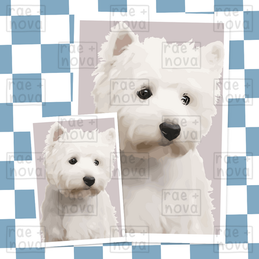 Westie Portrait Art Print