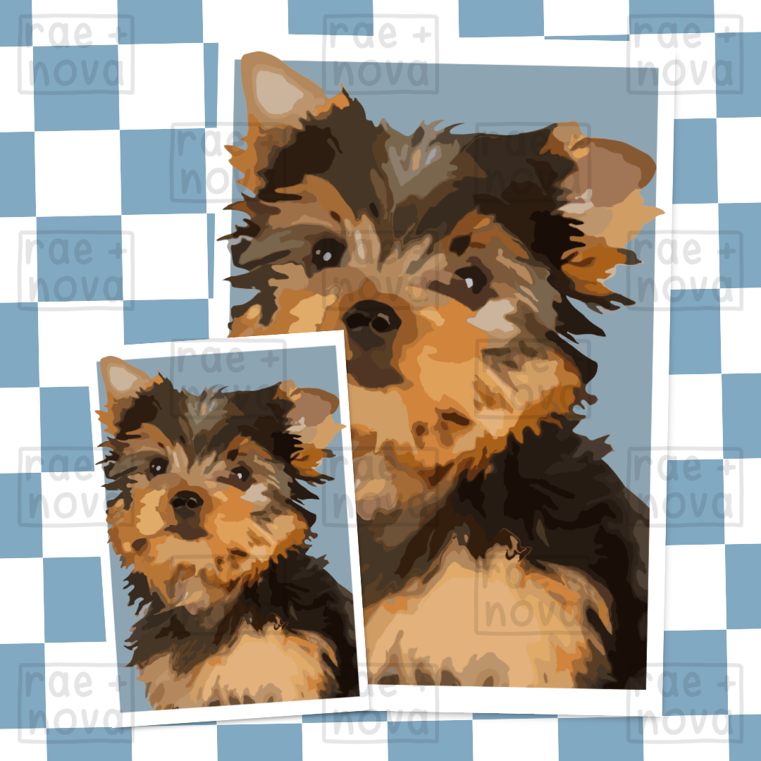 Yorkshire Terrier Portrait Art Print