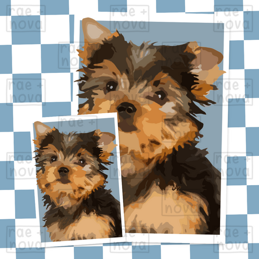 Yorkshire Terrier Portrait Art Print