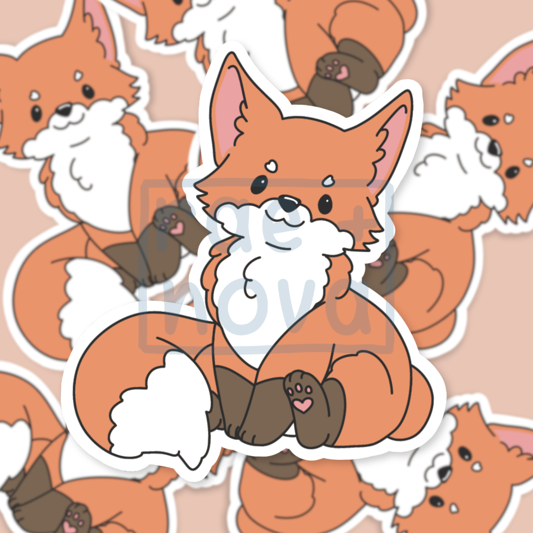 Fox Pup Sticker
