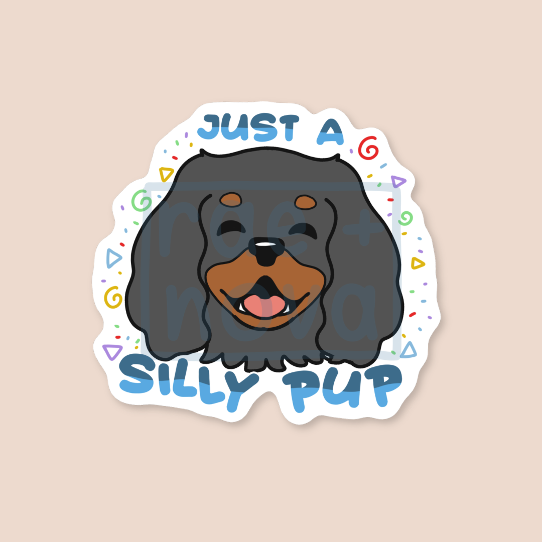 Just A Silly Pup Sticker