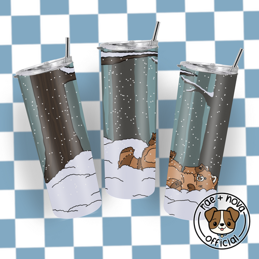 Winter Red Panda Tumbler